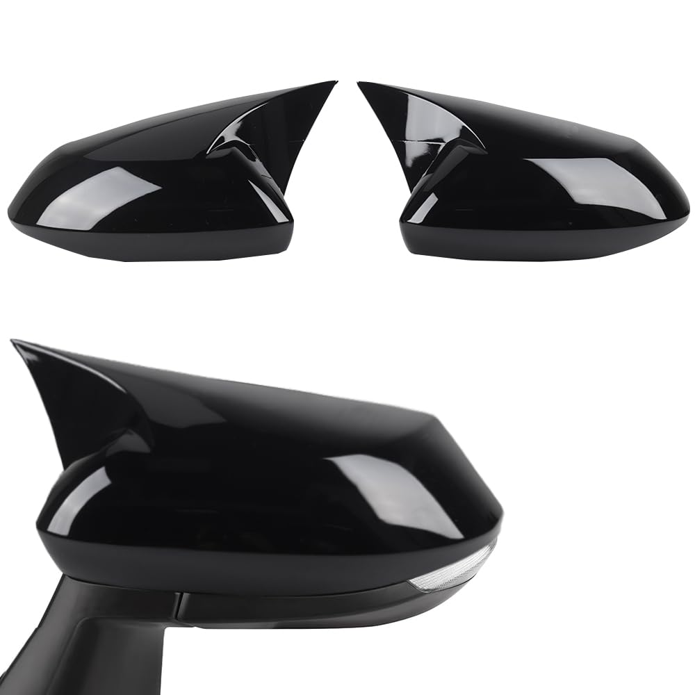 BOYUER 2 tapas protectoras de ABS para espejo retrovisor lateral de coche, accesorios exteriores para Toyota Corolla 2020, 2021, 2022, 2023, 2024, 2025, 2026, 2019-2025 (negro piano)