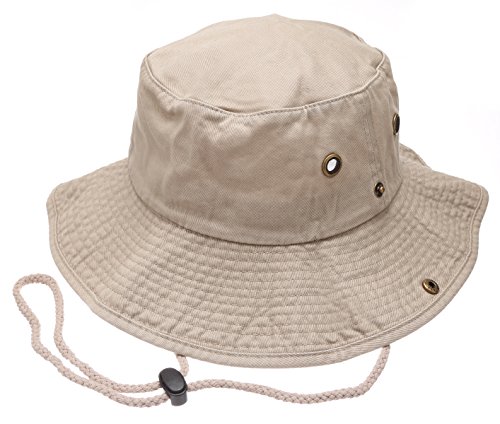 Image of Summer Outdoor Boonie Hunting Fishing Safari Bucket Sun Hat with Adjustable Strap