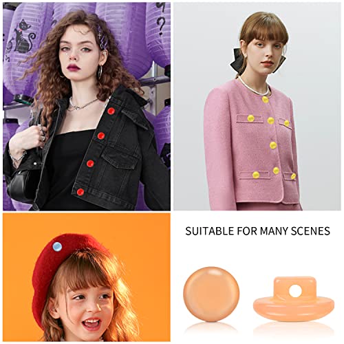 Benbo 160 Pieces Mushroom Shape Sewing Buttons Colorful Resin Pearl Buttons With Shank Single Hole Translucent Shirt Buttons Fasteners With Box For Crafting Sewing Scarpbooking, 8 Colors #TOP5