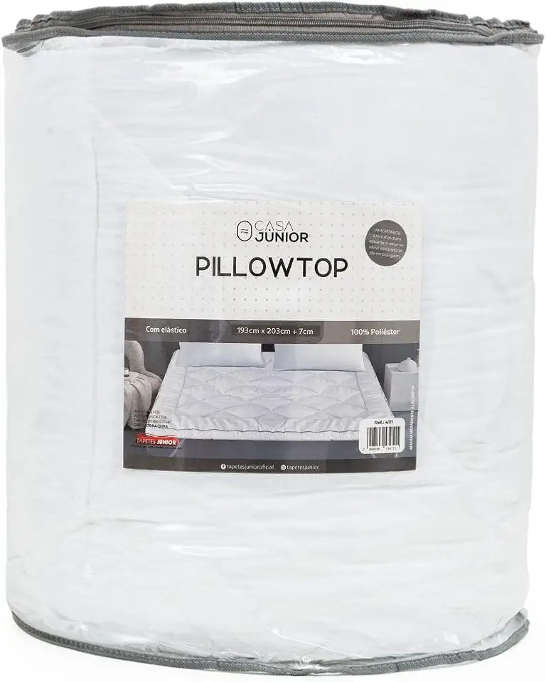 Pillow Top 7 cm de Altura de Conforto Extra para Seu Colchão - Casal - Fibra Siliconizada