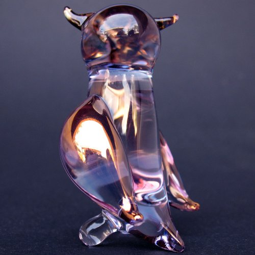 Prochaska Gallery Hand Blown Glass Owl Figurine #TOP7