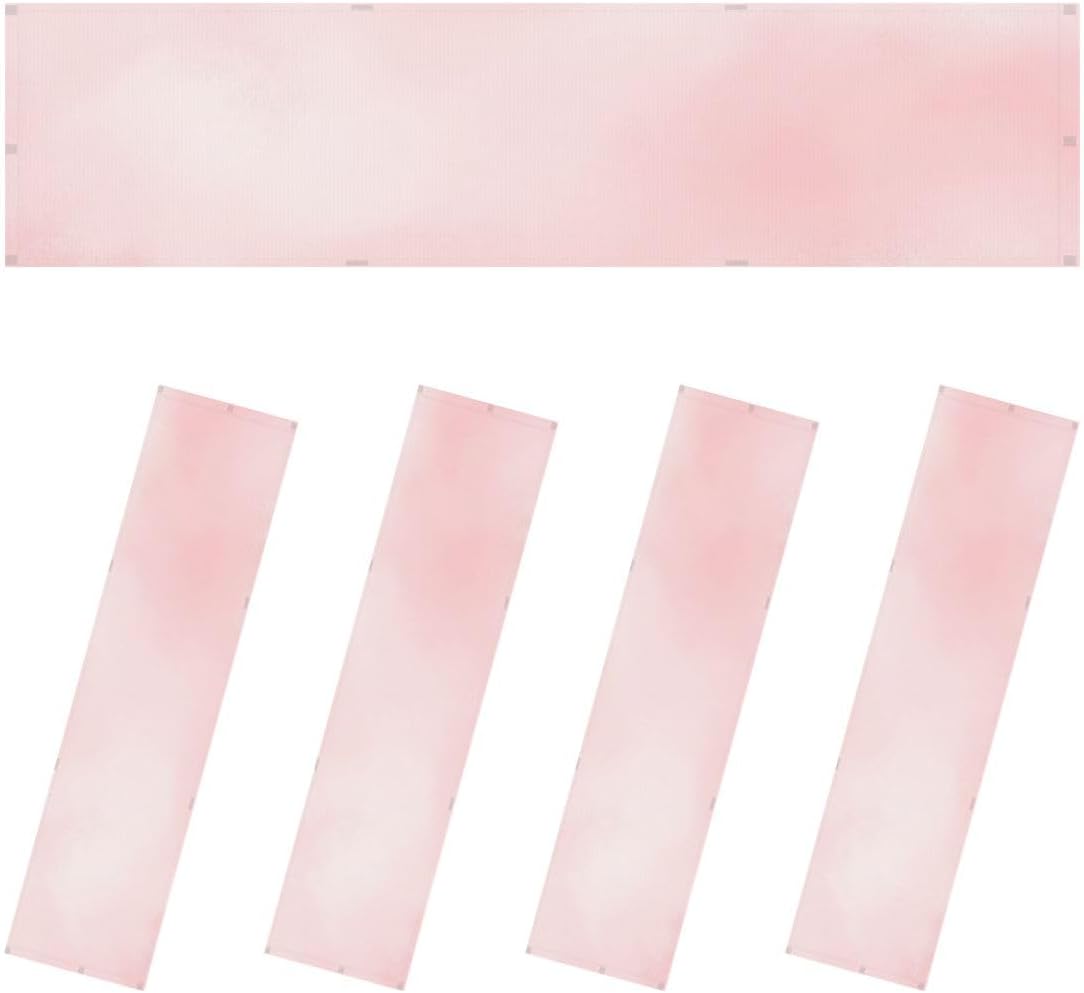 Fluorescent Light Covers for Ceiling Lights Pink Pale Millennial Grunge Marble Texture Abstract Putty Concrete Easy to Install Magnetic Light Filter for Classroom Office Hospitals School Home