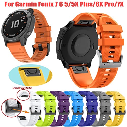 Correa de silicona de liberación rápida para sustituir banda rota en Garmin Fenix 7 6X 5 2