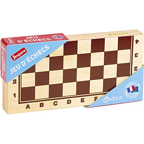51dr3ZWu+5L Jeujura - 8132- Jeux de Société-Jeu d'Echecs - Coffret Pliant en Bois, Brun, Crème