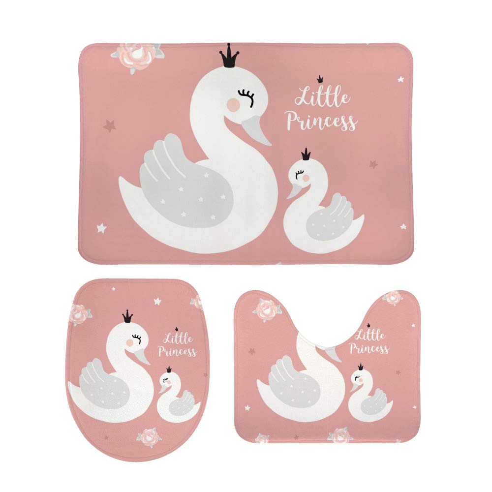 Tapis de salle de bain cygne pour des matins doux en famille
