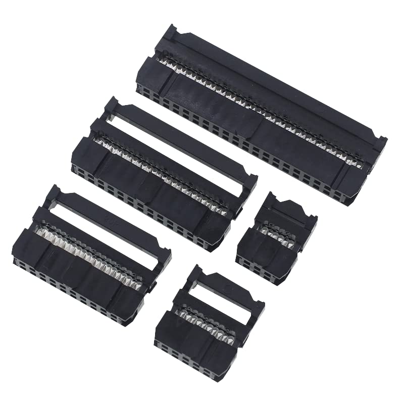 fengpeng 10Pcs FC 6P/8/10/12/14/16/20/26/30/34/40/50 Pin 2.54mm Pitch Female IDC Socket Connector Ribbon Cable(2x8P)