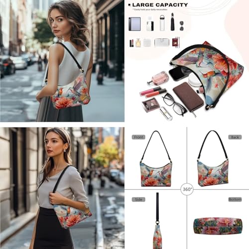 Underarm Purse Set for Women Soft Shoulder Purse Handbag with Wallet Set Smooth Top-Handle Shoulder Bag Clutch3