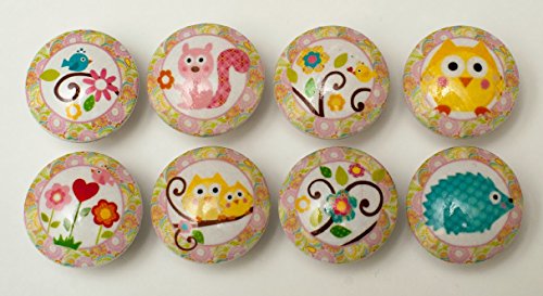 Set of 8 Paisley Happi Tree Dresser Drawer Knobs