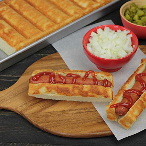 Usa Pan Bakeware Aluminized Steel New England Hot Dog Pan #TOP4
