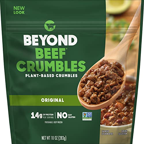 Beyond Beef Crumbles From Beyond Meat, Plant-Based Meat, Frozen, 10Oz. Bag, Beefy Flavor #TOP12