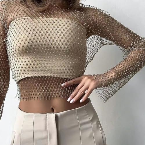 Tissu maille strass extensible pour coudre sans irritation résille - 8