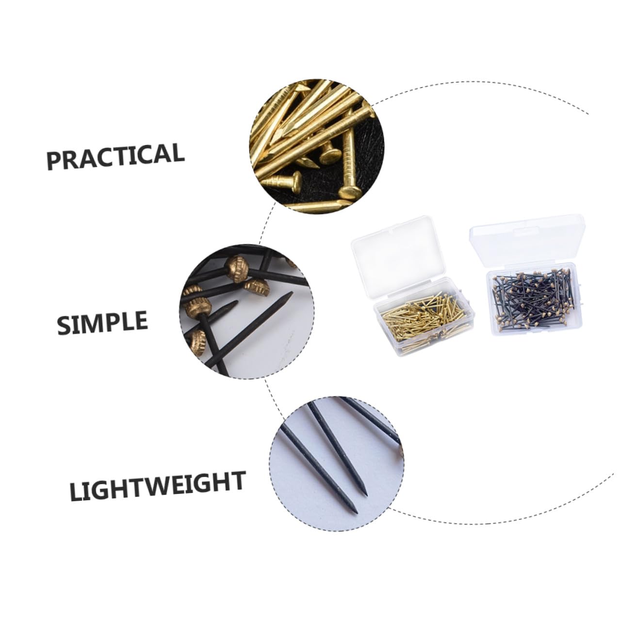 Mikikit 600pezzi Chiodi Per Cornici Di Chiodi Per Fissaggio Decorativi Per Lavori Fai Da Te e Artigianato Stile Classico Per Decorazioni Murali e Organizzazione Spazi