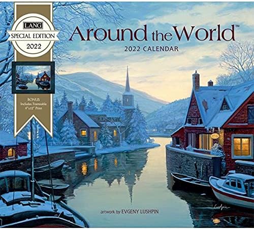 LANG Calendar 2022 THE Lang Around the World featuring paintings by Evgeny Lushpin SPECIAL EDITION Wall Calendar