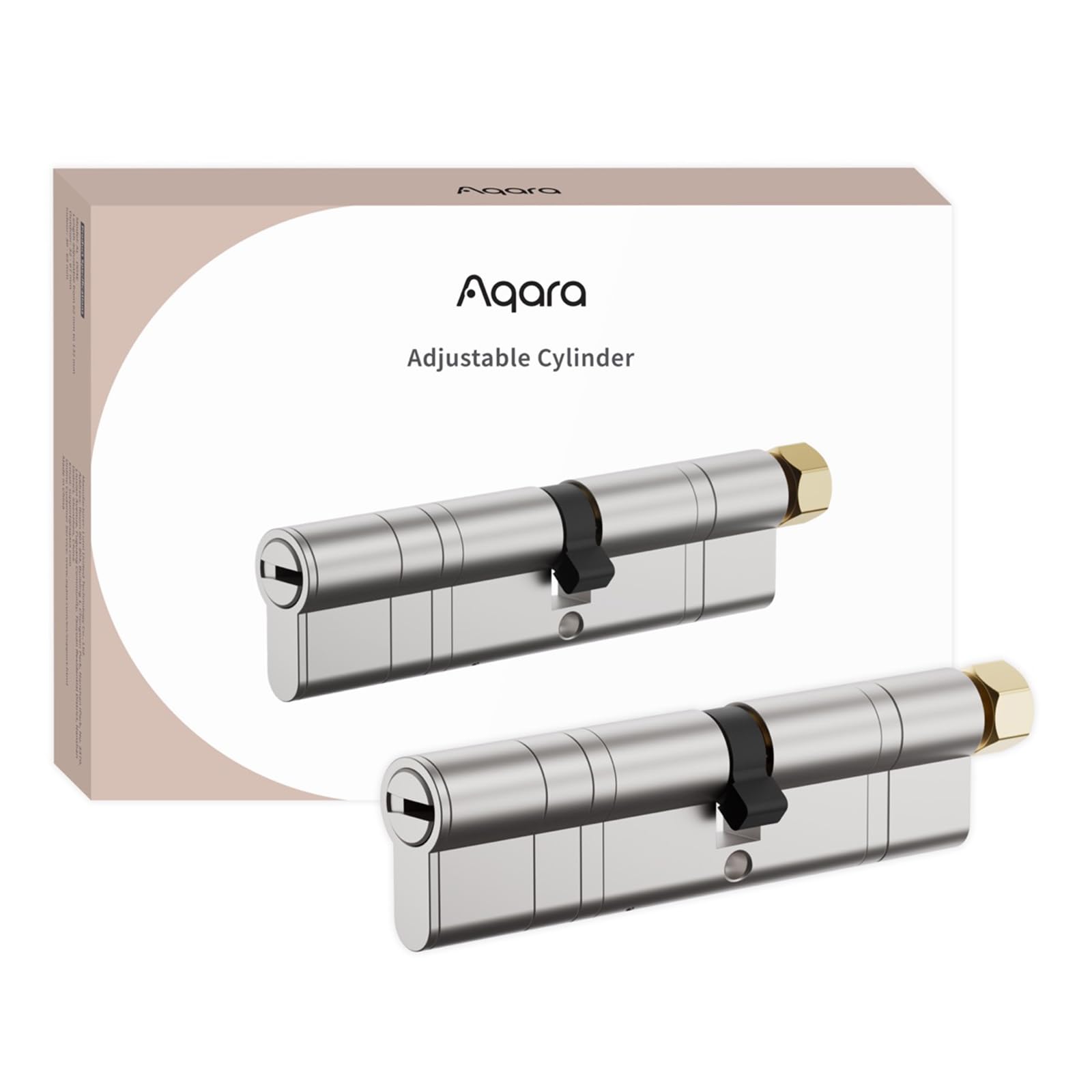 Aqara Aqara Adjustable Cylinder New Version, for Aqara Smart Lock U200,Universal Fit for All Types of Doors in EU, Easy to Install, Emergency Function, with 4 Keys Included