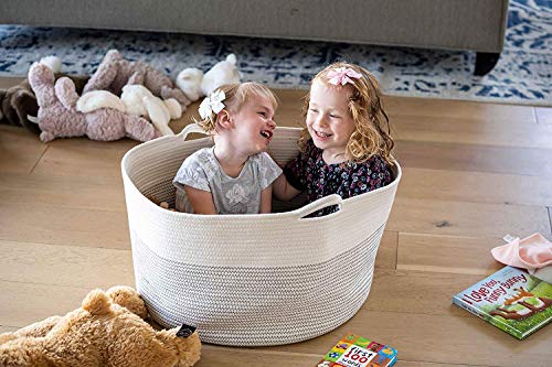 Little-Hippo-Baskets-XXXL-Large-Cotton-Rope-22x22x14-Storage-Woven-Blanket-Living-Room-Toy-Basket-for-Organizing-Baby-Gift-Kids-Organizer Little Hippo Baskets XXXL Large Cotton Rope 22x22x14 Storage Woven Blanket Living Room Toy Basket for Organizing Baby Gift Kids Organizer