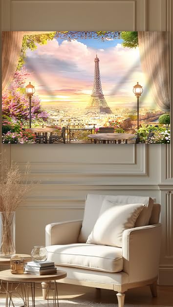 Fondo fotográfico Paris Torre Eiffel 5x3ft miniatura 5