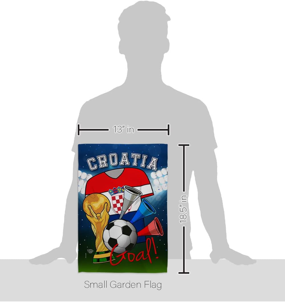 World Cup Croatia Flags Croatian Home Decor Banner Wall Art Patio Lawn Front Porch Room Decorations Small Outdoor Tapestry Yard Signs FIFA Gifts Sports Fan Trophy Soccer Game Football Made In USA