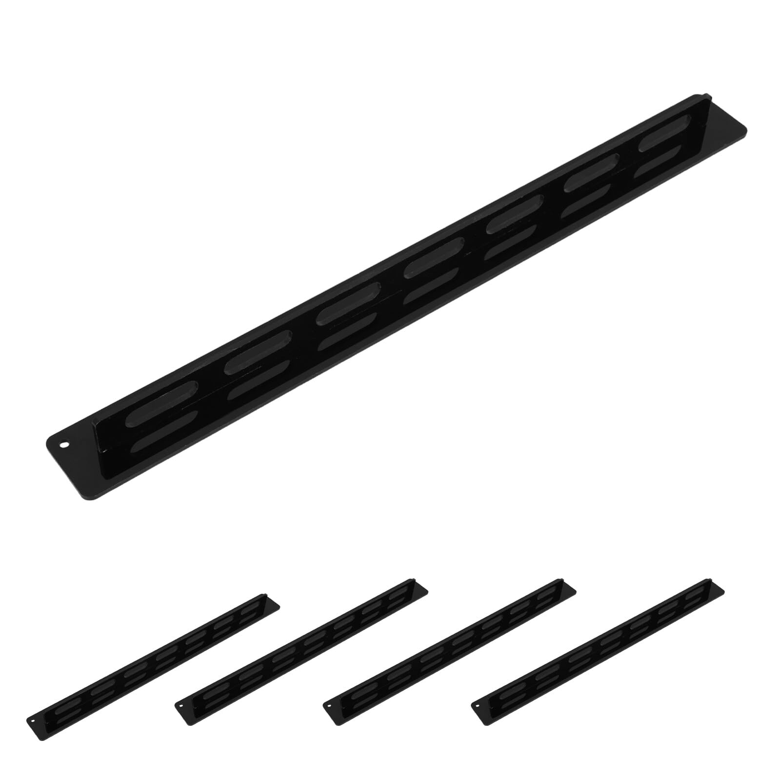 TOYANDONA 5 Pezzi Portaocchiali da Parete in Acrilico Nero con 7 Slot Supporto Salvaspazio per Occhiali da Vista da Sole Design Moderno per Decorazione Casa e Camera