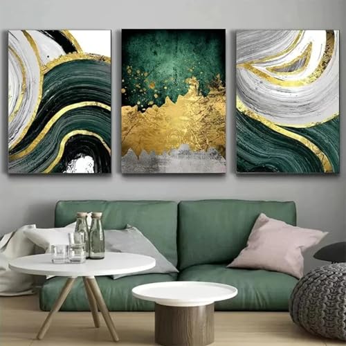 Peinture sur toile affiches décoratives 40 x 60 cm x 3 salon et mur moderne