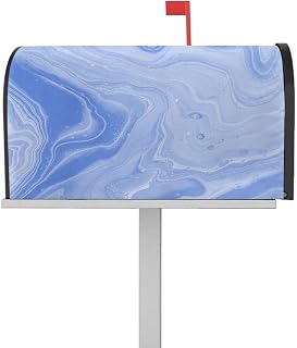 Mailbox Cover Magnetic Blue Marble Summer Ocean Style Mailbox Covers Standard Size 21x18in,Mailbox Covers Wrap Post Letter Box Cover for Garden Yard Outdoor Decor Gradient Abstract Geometric Art