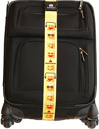 Image of Luggage Strap - Original Premium Designs - Recognize Your Suitcase (Emojies)