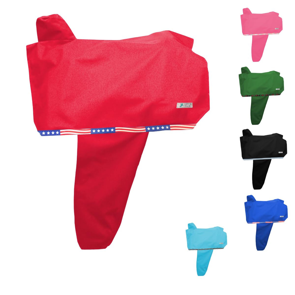 Tahoe Premium Heavy Duty Nylon Waterproof Western Saddle Cover With Six Elastic Holding Straps and Stirrup Covers - Fits Most Saddle Sizes and Types - Multiple Colors Available