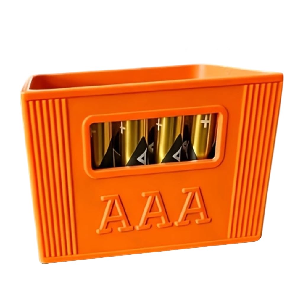 Elnwnnkc 3D Printed Battery Organiser Holder Stackable Battery Storage Box Holds 30 3A Or 20 2A Batteries for Home