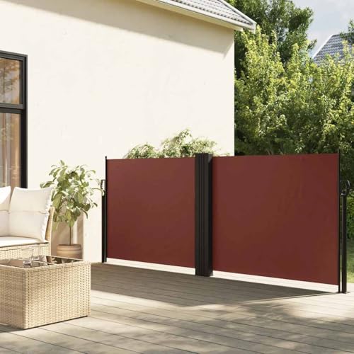 Store latéral extensible marron idéal comme protection de jardin