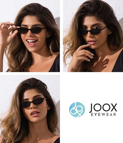 JOOX Retro Oval Sunglasses for Women Cat eye Sunnies Y2K Lightweight Narrow ShadesTrendy UV400 protection2