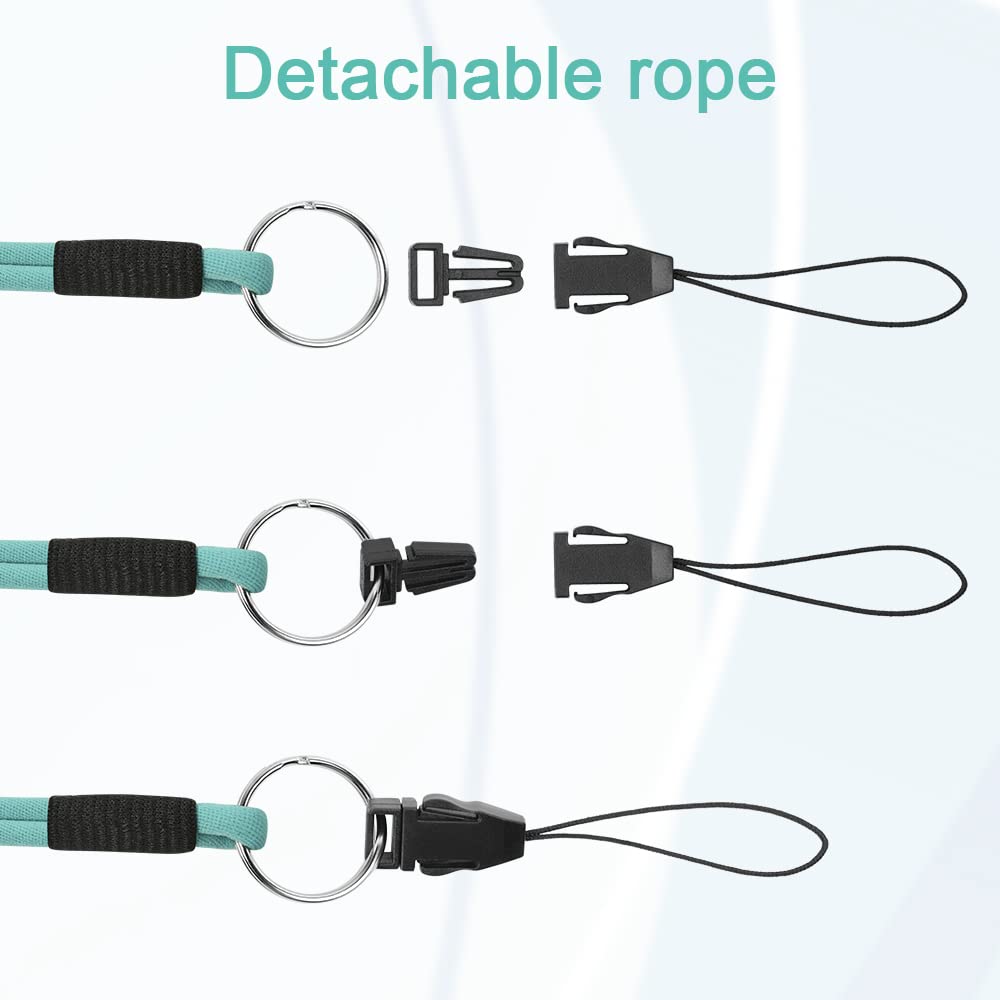 Vicloon Portachiavi Collo Staccabile Cordino Porta Badge Cinturino Polso Laccetto Fibbia Sgancio Sicurezza Neck Lanyard Strap Verde 2Pcs