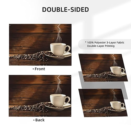 Drapeau tasse à café 1,2x1,8m résistant décoloration extérieur - 4