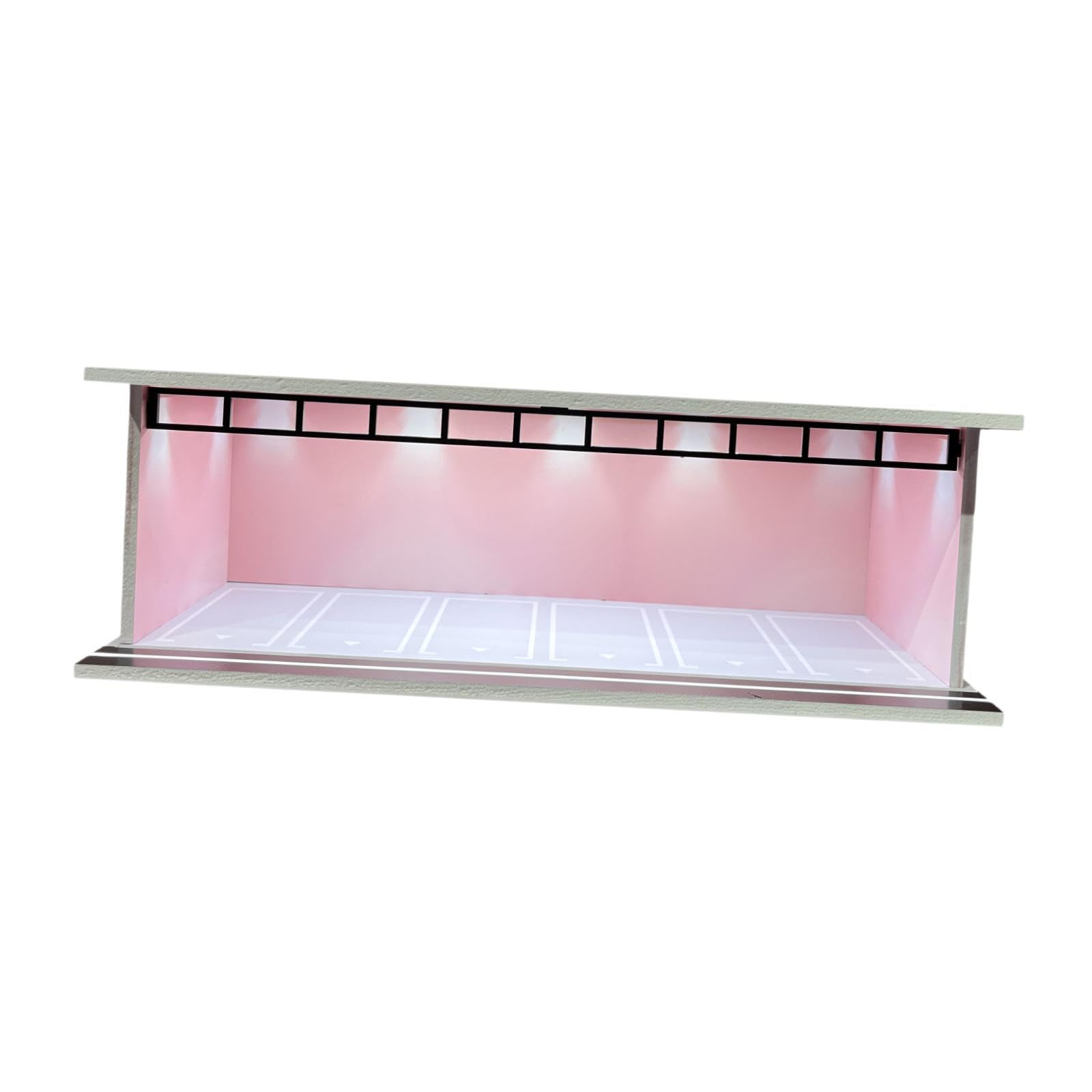 Vitrina Acrílica para Maquetas de Coches, Soporte para Maquetas de Vehículos en Miniatura, Escena de Aparcamiento Simulada, Ideal para Coleccionistas, Style B