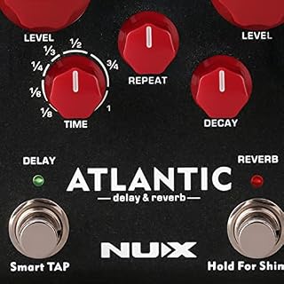Nux NDR-5 Atlantic Pédale de délai et de réverbération, technologie Core Image (fonction Smart-TAP, 3 effets de délai… - Les Beatles, Paul McCartney, John Lennon, RIngo Starr, George Harrison Nux NDR-5 Atlantic Pédale de délai et de réverbération, technologie Core Image (fonction Smart-TAP, 3 effets de délai… – Image 2