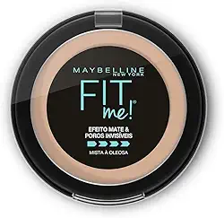 Maybelline NY Pó compacto Efeito Mate e Poros Invisíveis Fit Me Médio Claro Neutro N03