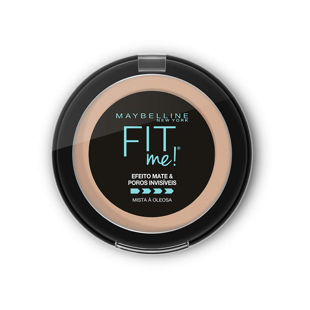Maybelline NY Pó Compacto Fit Me Efeito Mate e Poros Invisíveis Médio Claro Neutro N03,