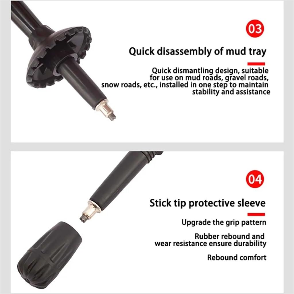 Kij trekkingowy ultralekki składany wielofunkcyjny kij trekkingowy Shock Alpenstocks Outdoor Hiking Climbing Cane