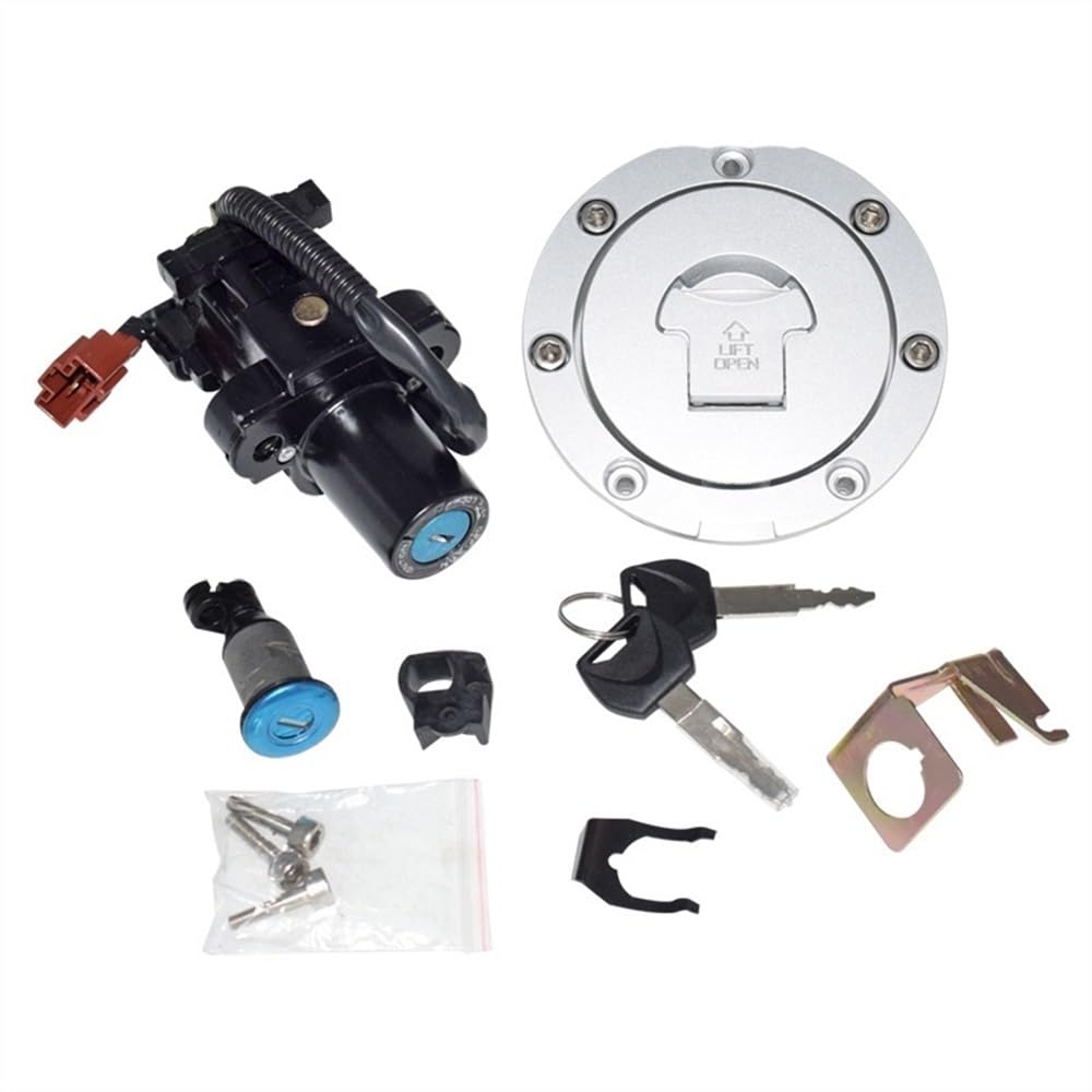 para Ho&nda CBR 600 600RR 1000 1000RR F3 F2 F4 2008-2014 Interruptor Bloqueo Ignición Motocicleta Tapa Combustible Tapa De Tanque De Bloqueo con Llave Tapa depósito Gasolina Moto