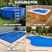 Solar Pool Cover for Inground and Above Ground Pools - 16' x 32' Rectangle 12 Mil Solar Blanket for Inground Pool, Blue