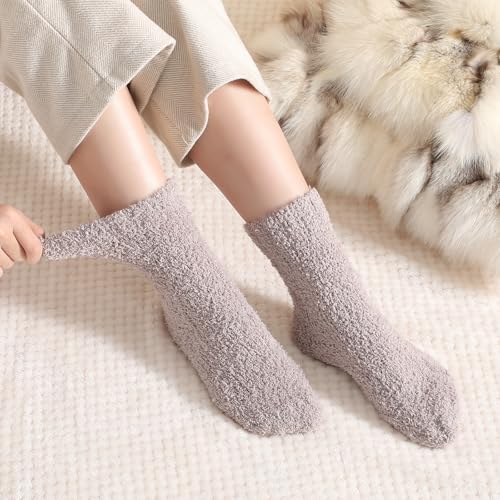 Womens Fuzzy Socks - Slipper Soft Fluffy Socks Socks for Women, Winter Warm Plush Sleeping Sock3