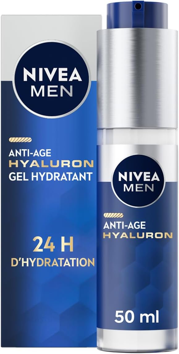 NIVEA MEN Lively Age Soin de Jour Anti-Âge Complet (1 x 50 ml), Soin visage enrichi en créatine et caféine, Crème homme 6-en-1 hydratant & anti-âge à la texture légère
