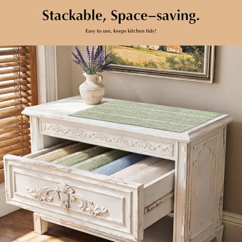 Set de table pour cuisines restaurants et hôtels lot de 4 vert - 7