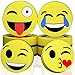 Hibery 8 Pack Magnetic Smiley Face Circular Dry Whiteboard Eraser - Magnetic Whiteboard Eraser for Home, Office and School Classroom