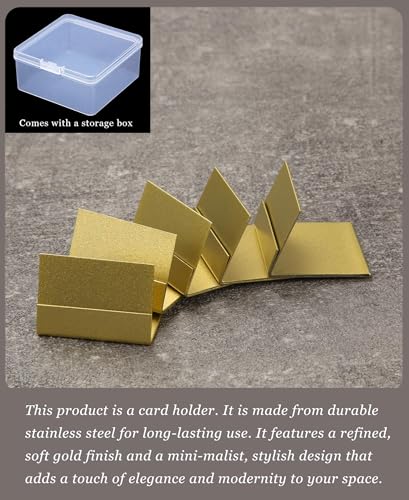 Image of Gold Table Number Holders, 12-Pack Metal Place Card Stands & Picture Holders with Storage Box - Ideal for Weddings, Anniversaries, and Parties