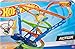 Hot Wheels Toy Car Track Set Spiral Speed Crash, Powered by Motorized Booster, 29-in Tall Track with 1:64 Scale Car, Connects to Other Tracks