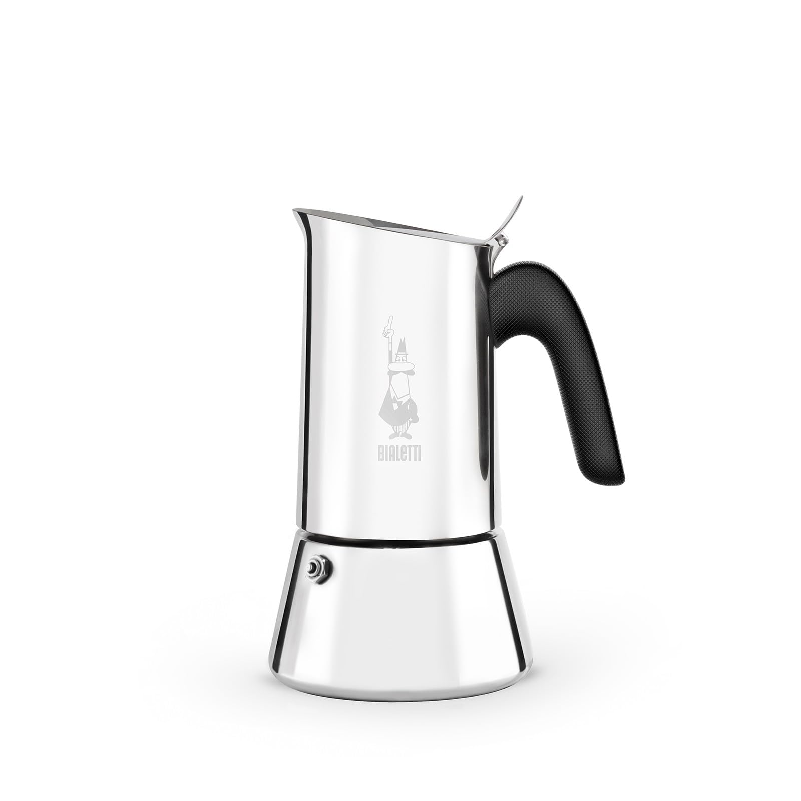 Bialetti New Venus Stainless Steel Espresso Maker – 2-Cup Italian Stovetop Coffee Maker with Modern Design & Authentic Espresso Taste (Silver)