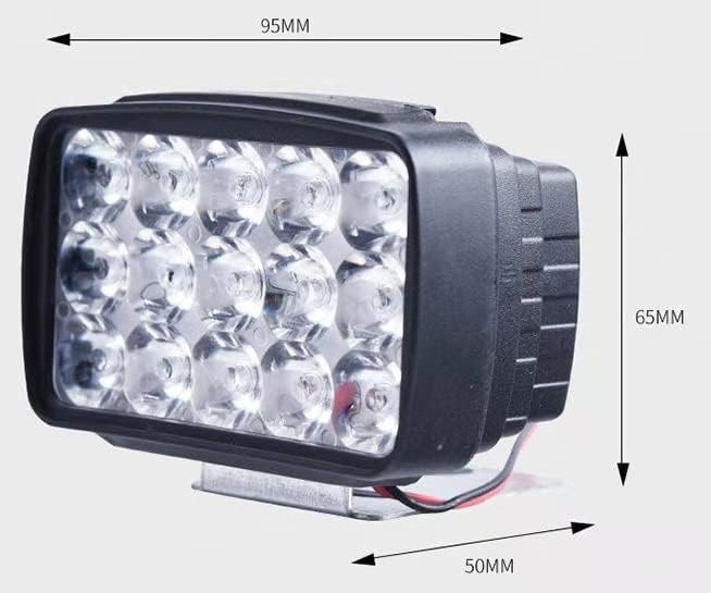 Ortono 12V 15 LED Fog Head Lamp, White, Pack of 2 - Image 6