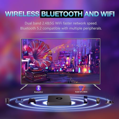 Android TV Box, TV Box Android 10.0 2GB RAM 16GB ROM H313 Quadcore Cortex-A53 ondersteuning 2.4/5.0GHz WiFi BT5.2 HDR10.0 3D 4K 1080P Android Box - Afbeelding 6