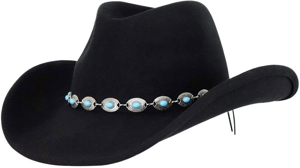 Outback Trading Unisex Silverton UV Protection Water-Resistant Wool Felt Outdoor Western Hat with Wire Brim & 3.5" Crown