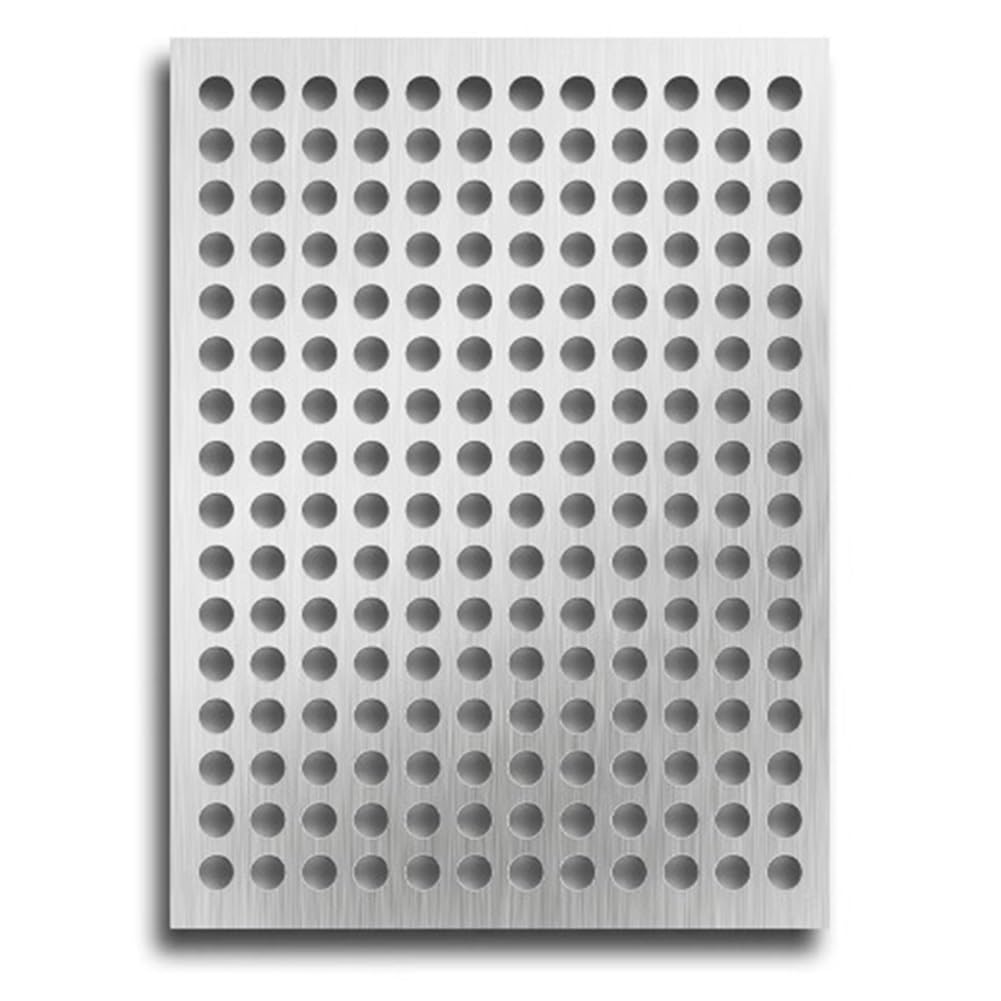 Tôle perforée en acier inoxydable, trou rond 8 mm, épaisseur 0,3 mm