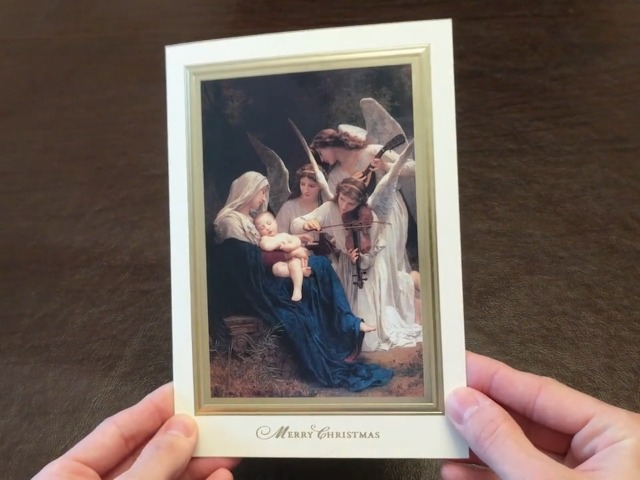 Stained Glass Nativity | Boxed Christmas Card Set | Foil Lined Envelopes